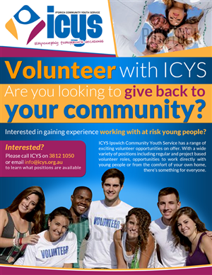 Youth Service needs a flyer to attract volunteers to assist