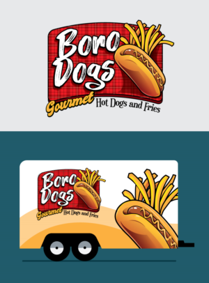 Boro Dogs....gourmet hotdogs and fries | Logo Design by ally designs