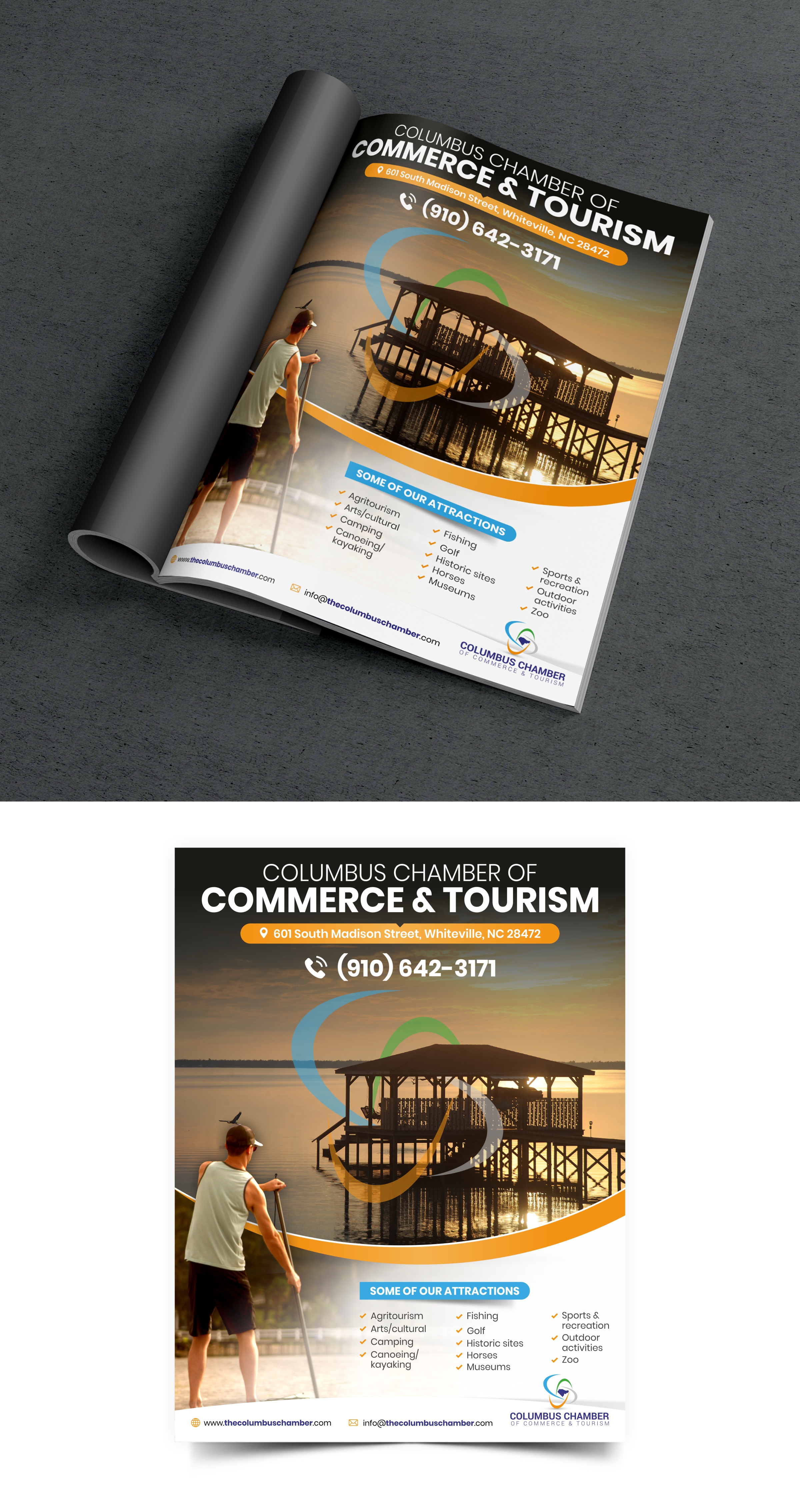 Design Publicitaire par ESolz Technologies pour Columbus Chamber of Commerce and Tourism | Design #26328602