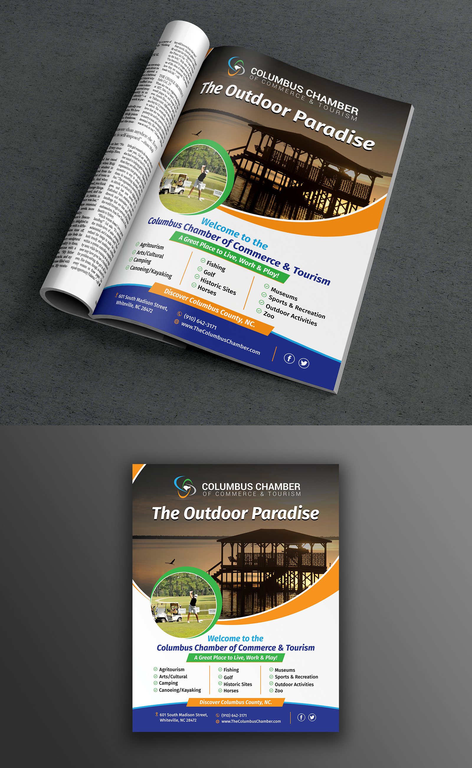 Design Publicitaire par ecorokerz pour Columbus Chamber of Commerce and Tourism | Design #26332341