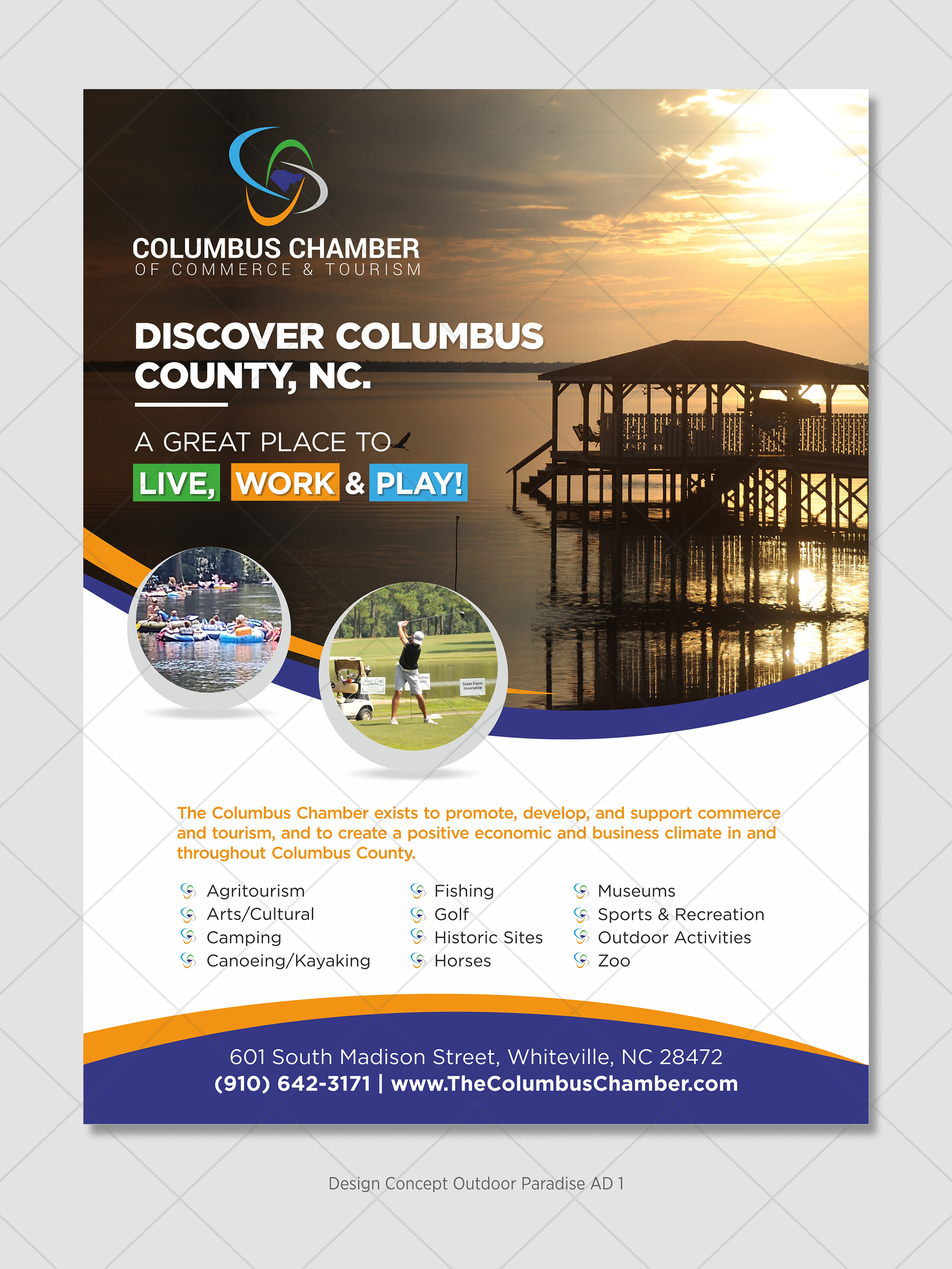 Advertisement Design by D Creative for Columbus Chamber of Commerce and Tourism | Design #26329240