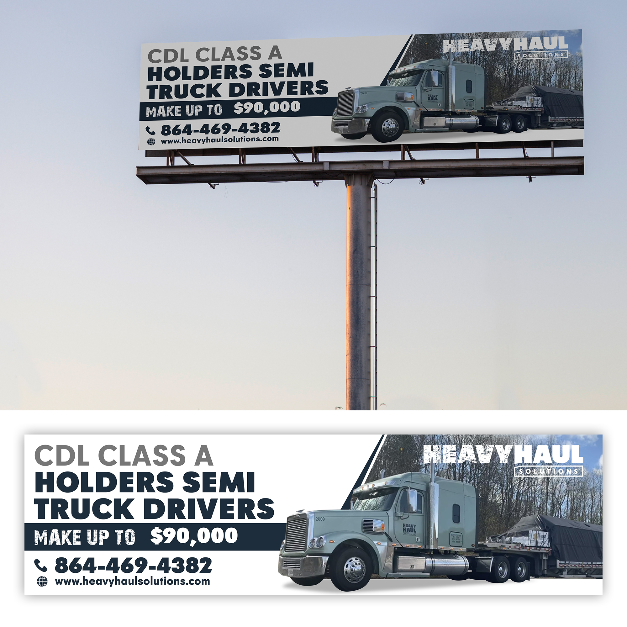 Billboard Design by debdesign for Heavy Haul Solutions | Design #26339751