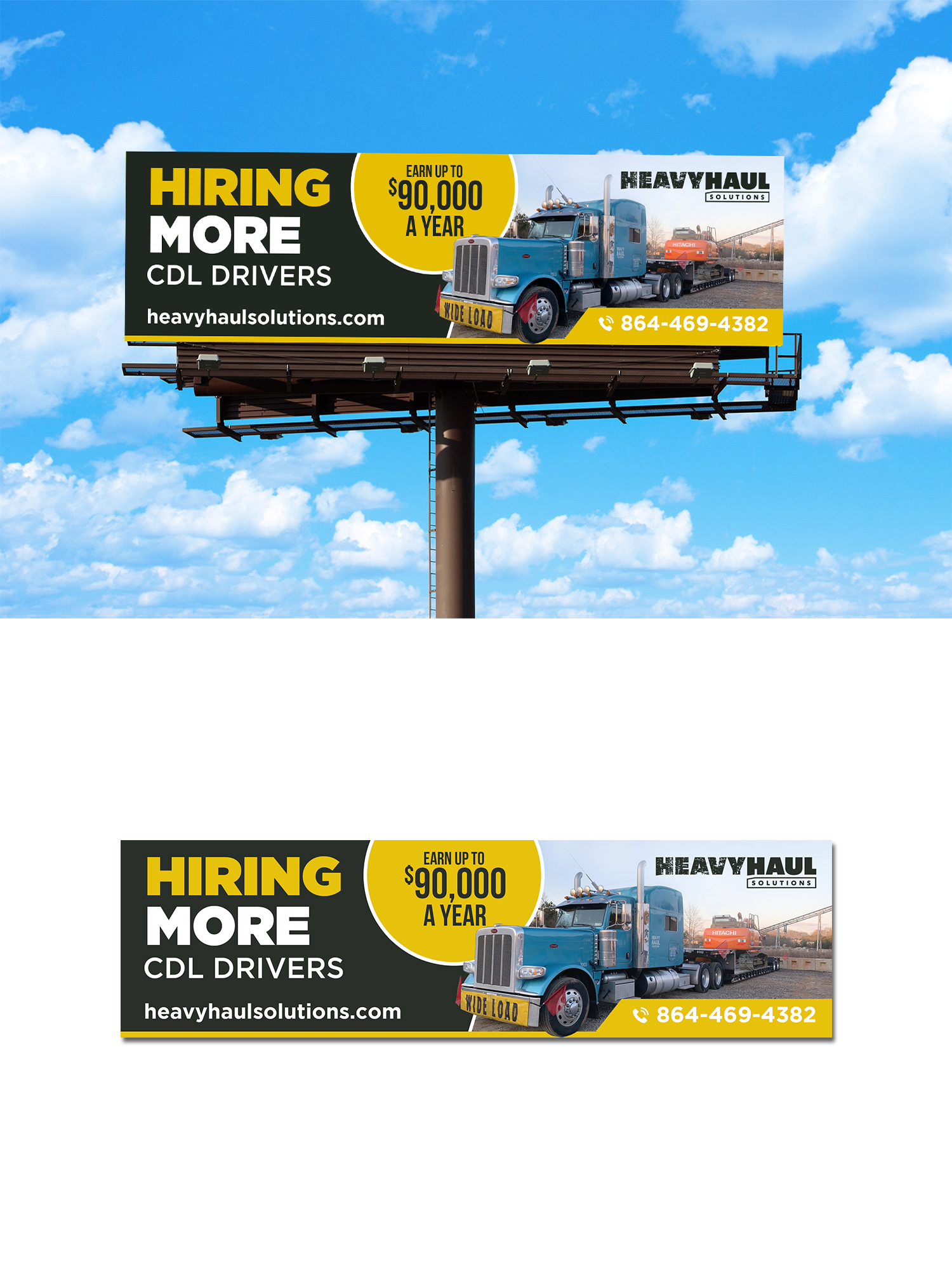 Billboard Design by debdesign for Heavy Haul Solutions | Design #26339886