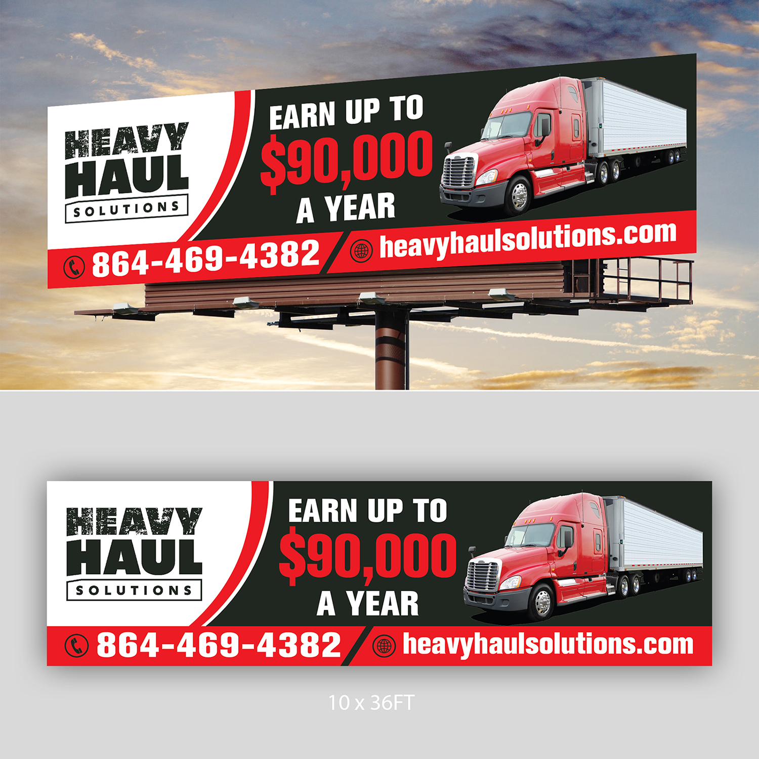 Diseño de Cartelera por mmmarif1982 para Heavy Haul Solutions | Diseño #26329074