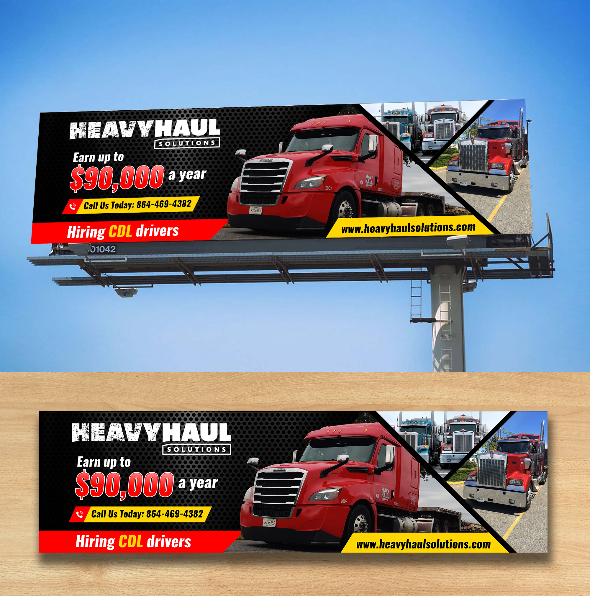 Werbetafel-Design von ecorokerz für Heavy Haul Solutions | Design #26327848