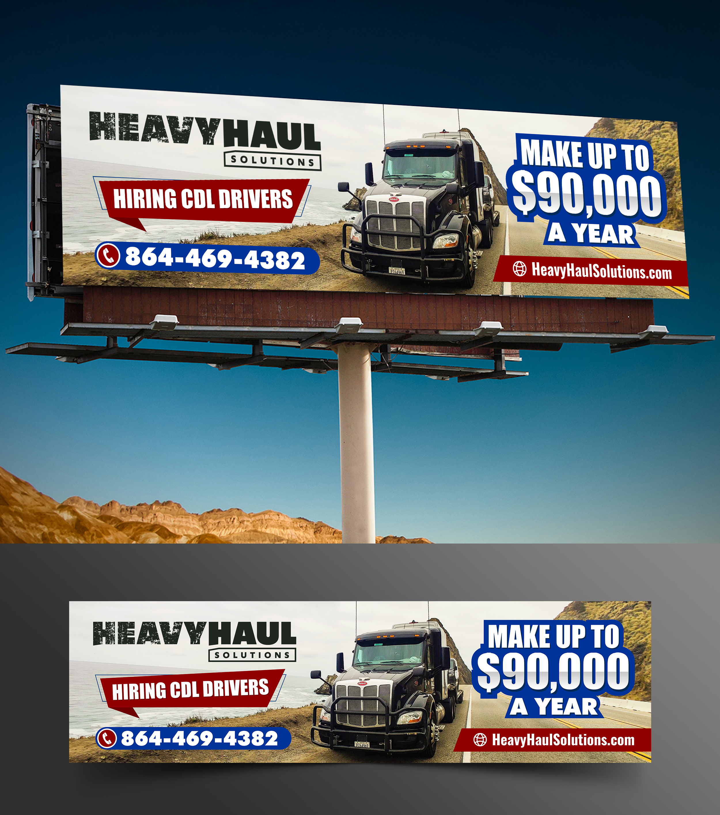 Werbetafel-Design von ecorokerz für Heavy Haul Solutions | Design #26332887