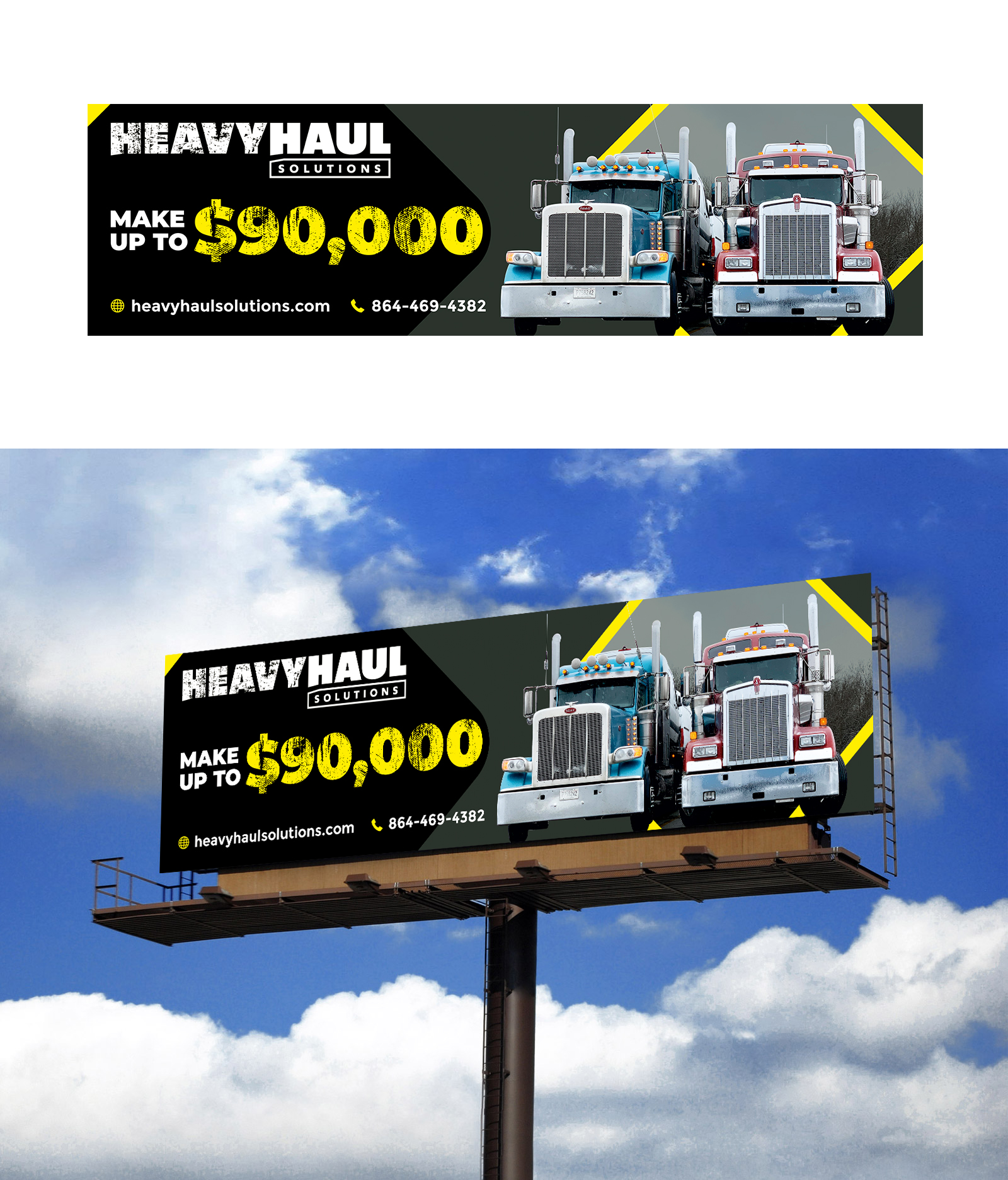 Billboard Design by ecorokerz for Heavy Haul Solutions | Design #26342030