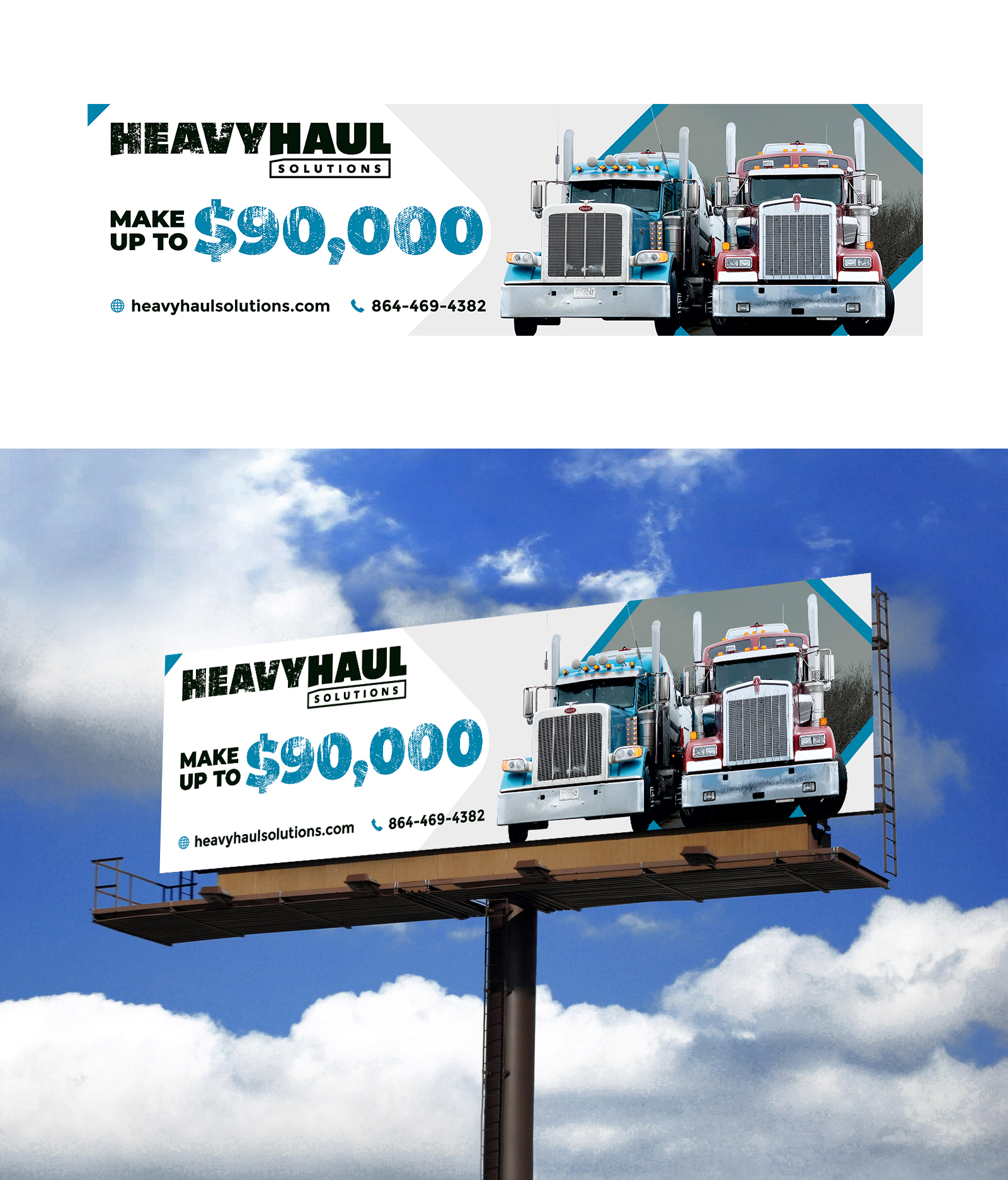 Billboard Design by ecorokerz for Heavy Haul Solutions | Design #26342032