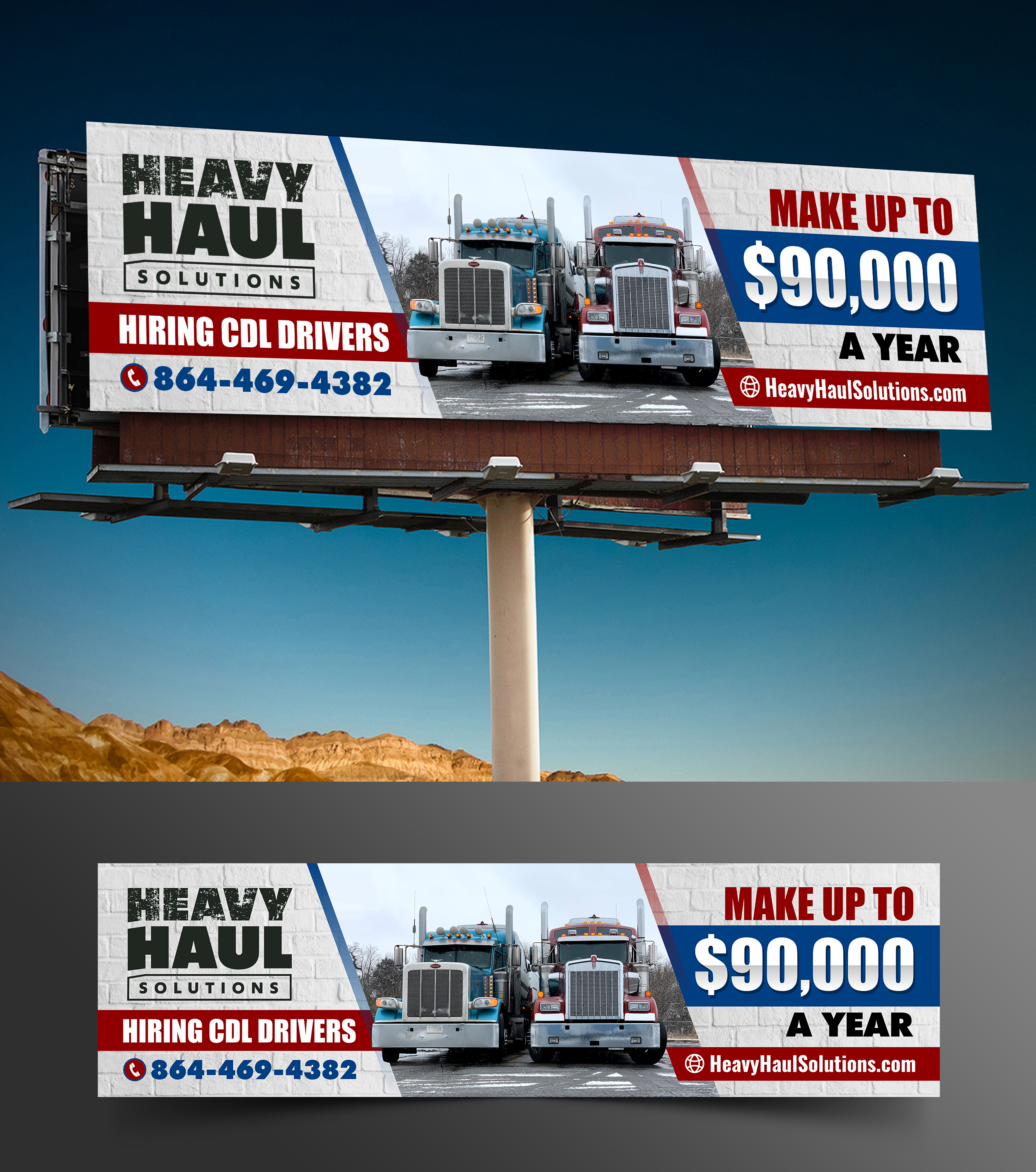 Werbetafel-Design von ecorokerz für Heavy Haul Solutions | Design #26352884