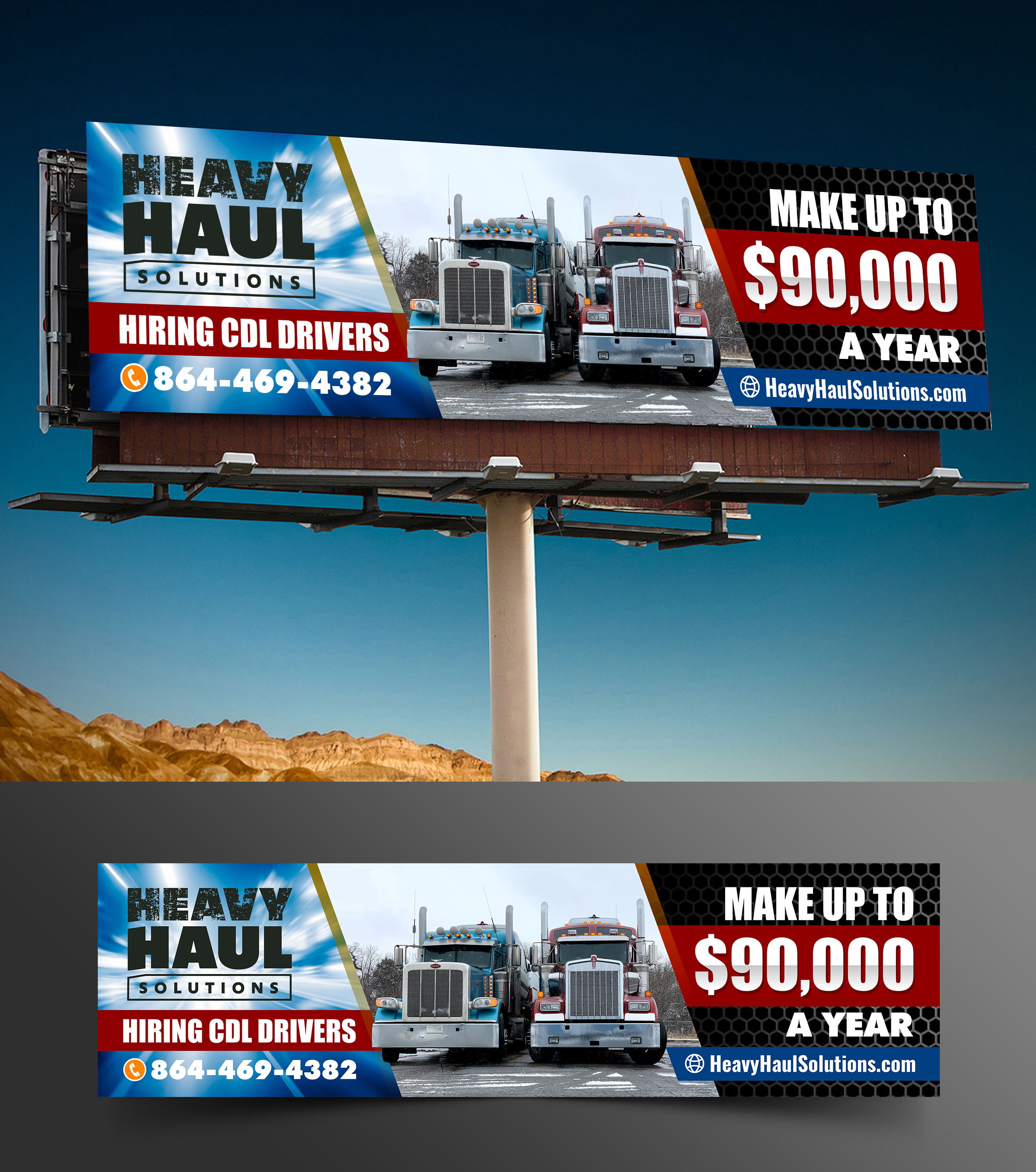 Werbetafel-Design von ecorokerz für Heavy Haul Solutions | Design #26352886