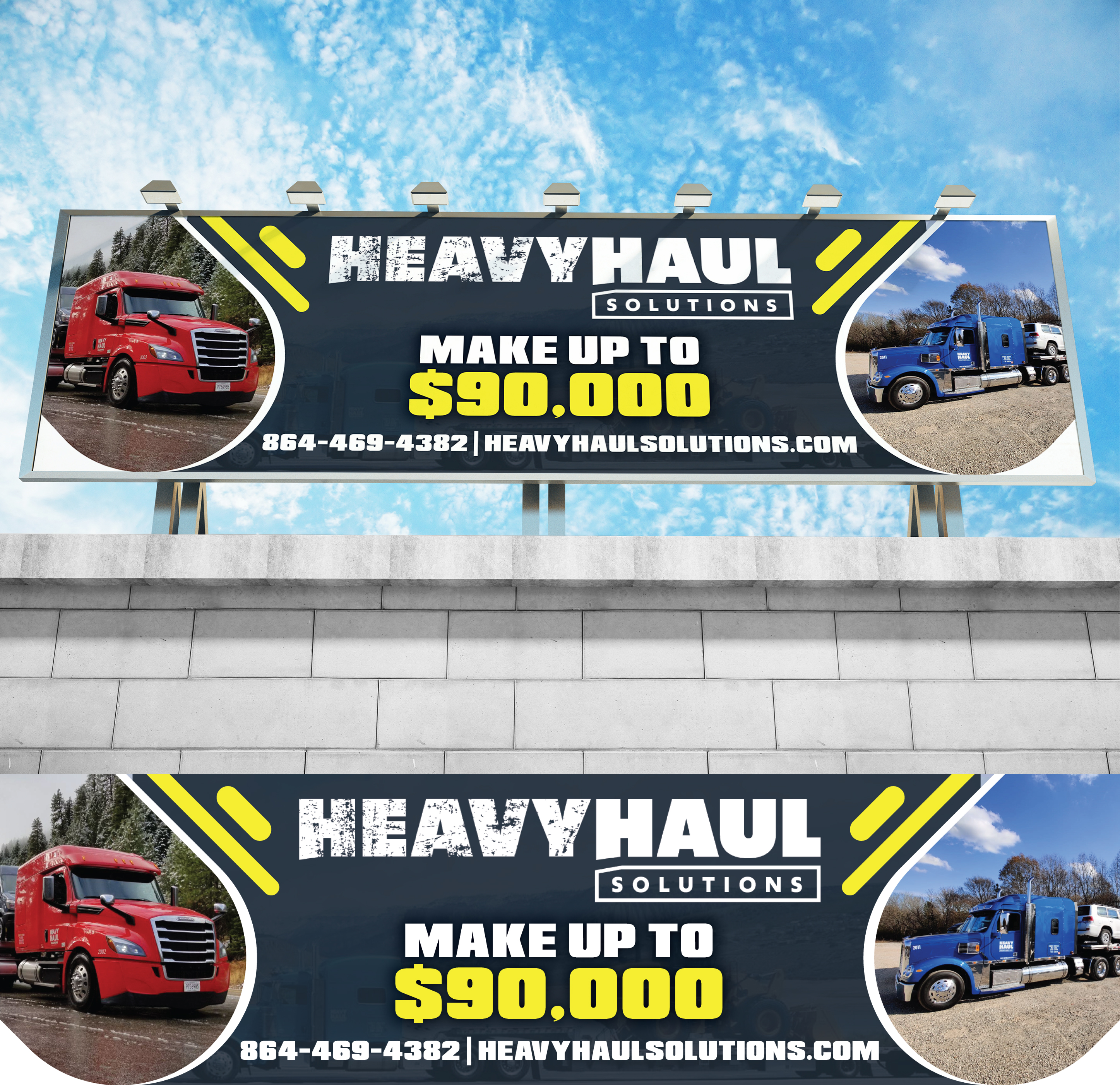 Billboard Design by Fusionex Studio for Heavy Haul Solutions | Design #26333896