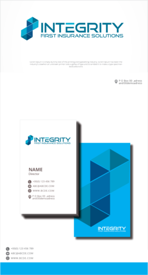Logo-Design von graphicevolution für Integrity First Insurance Solutions Pty Ltd | Design: #26328597
