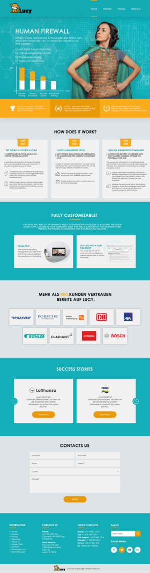 Web Design by bdesigner9 for LUCY Security AG | Design: #26349416