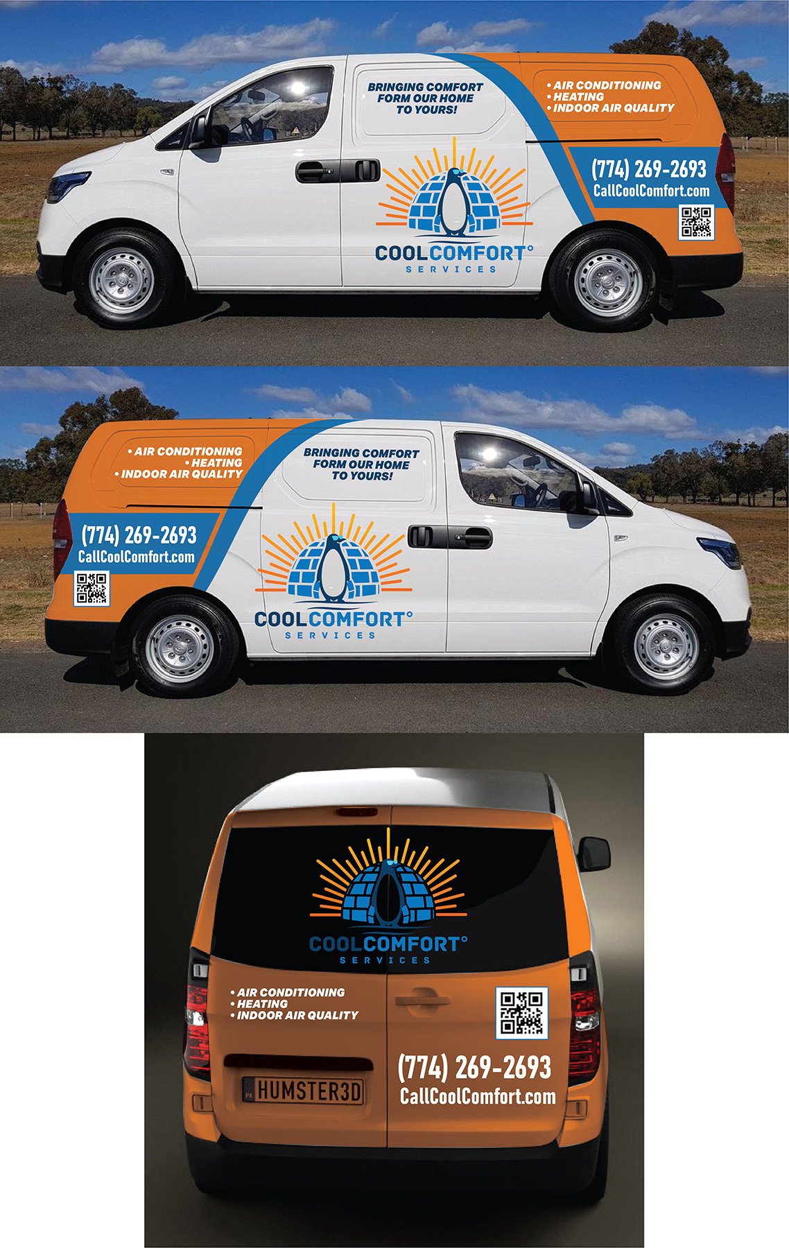 Design de Covering de Véhicule par Deziners Zone pour Cool Comfort Services | Design #26333572