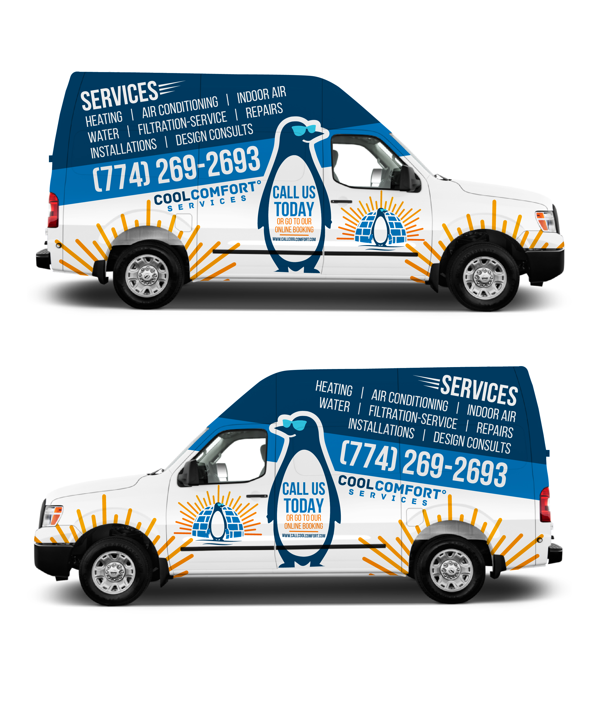 Car Wrap Design by Shumaila Kiran for Cool Comfort Services | Design #26334367