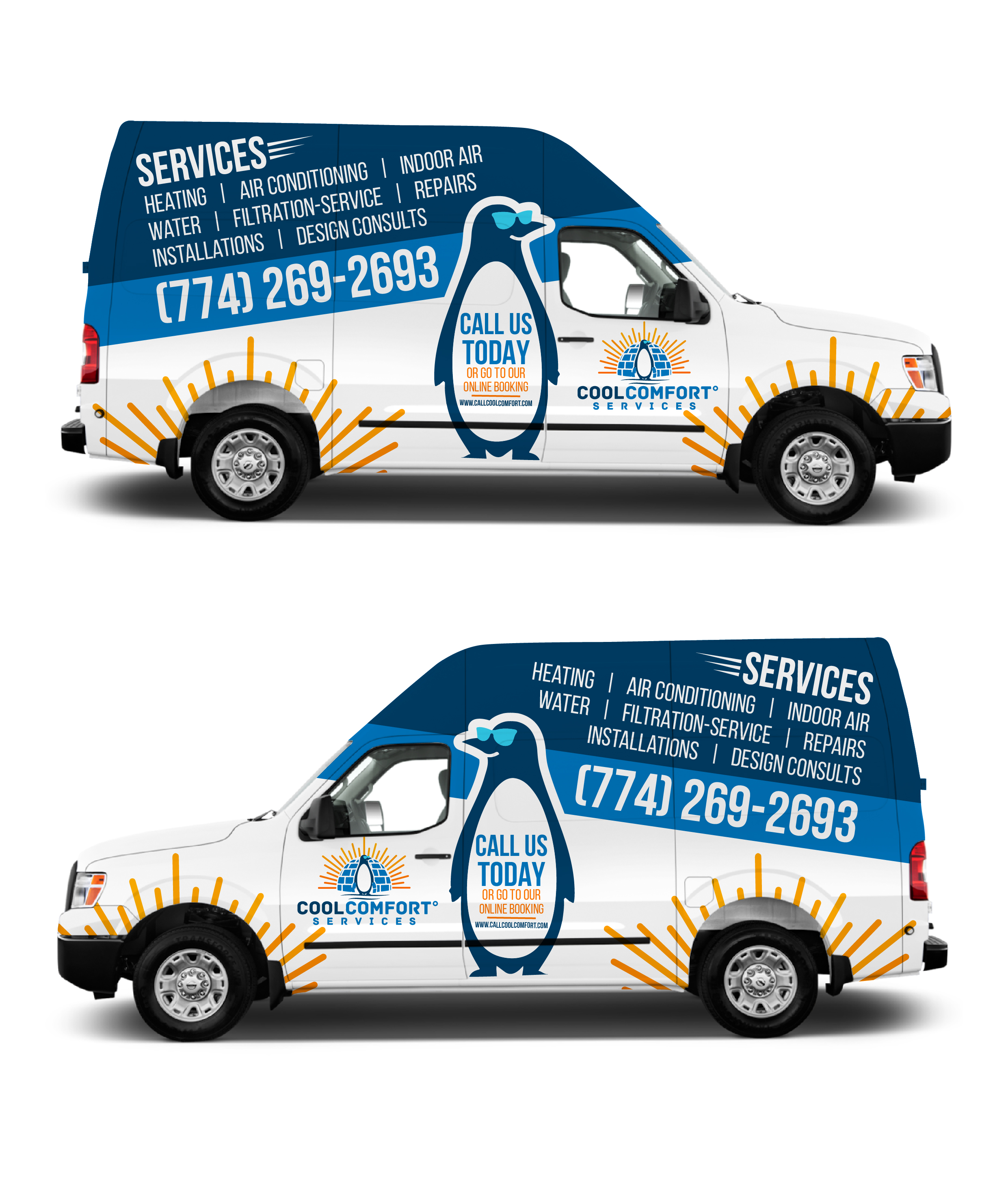 Car Wrap Design by Shumaila Kiran for Cool Comfort Services | Design #26334368