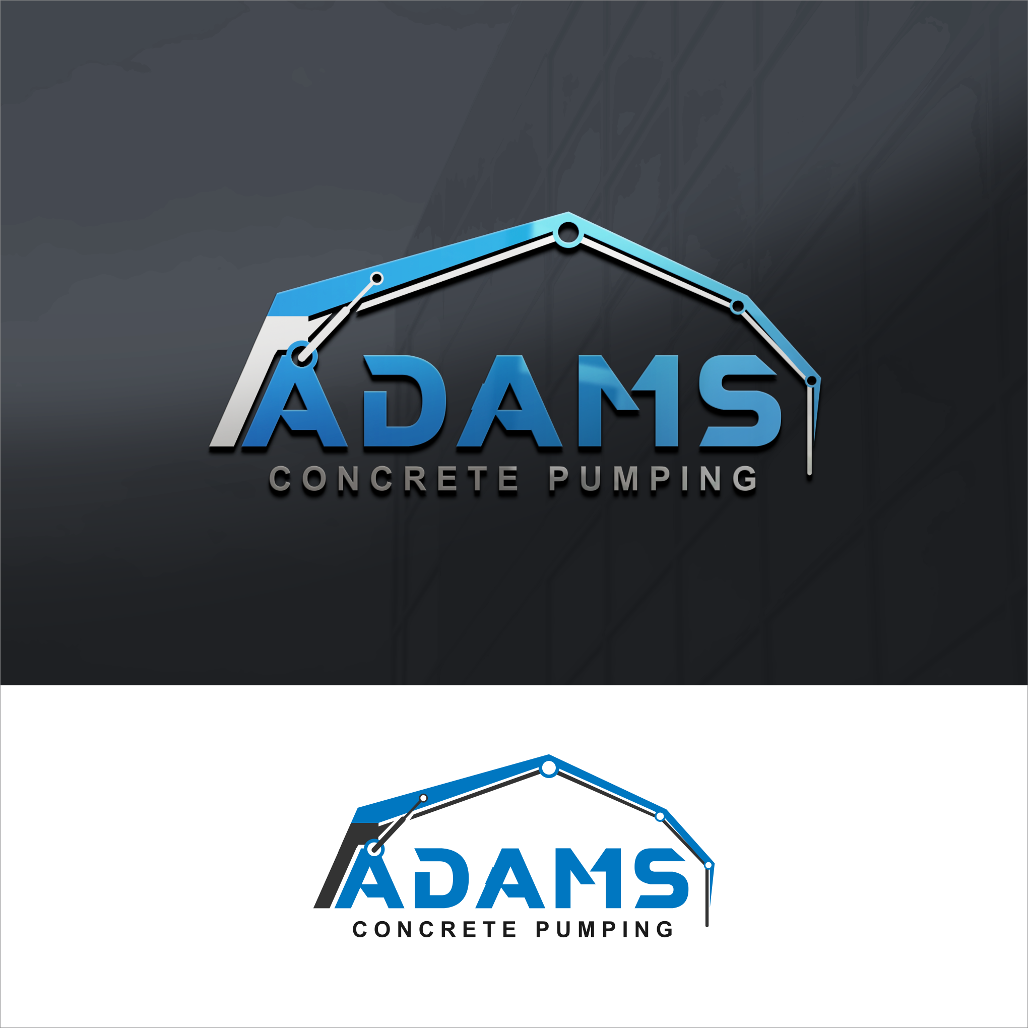 Logo-Design von TUCALU für Adams concrete pumping ltd  | Design #26581696