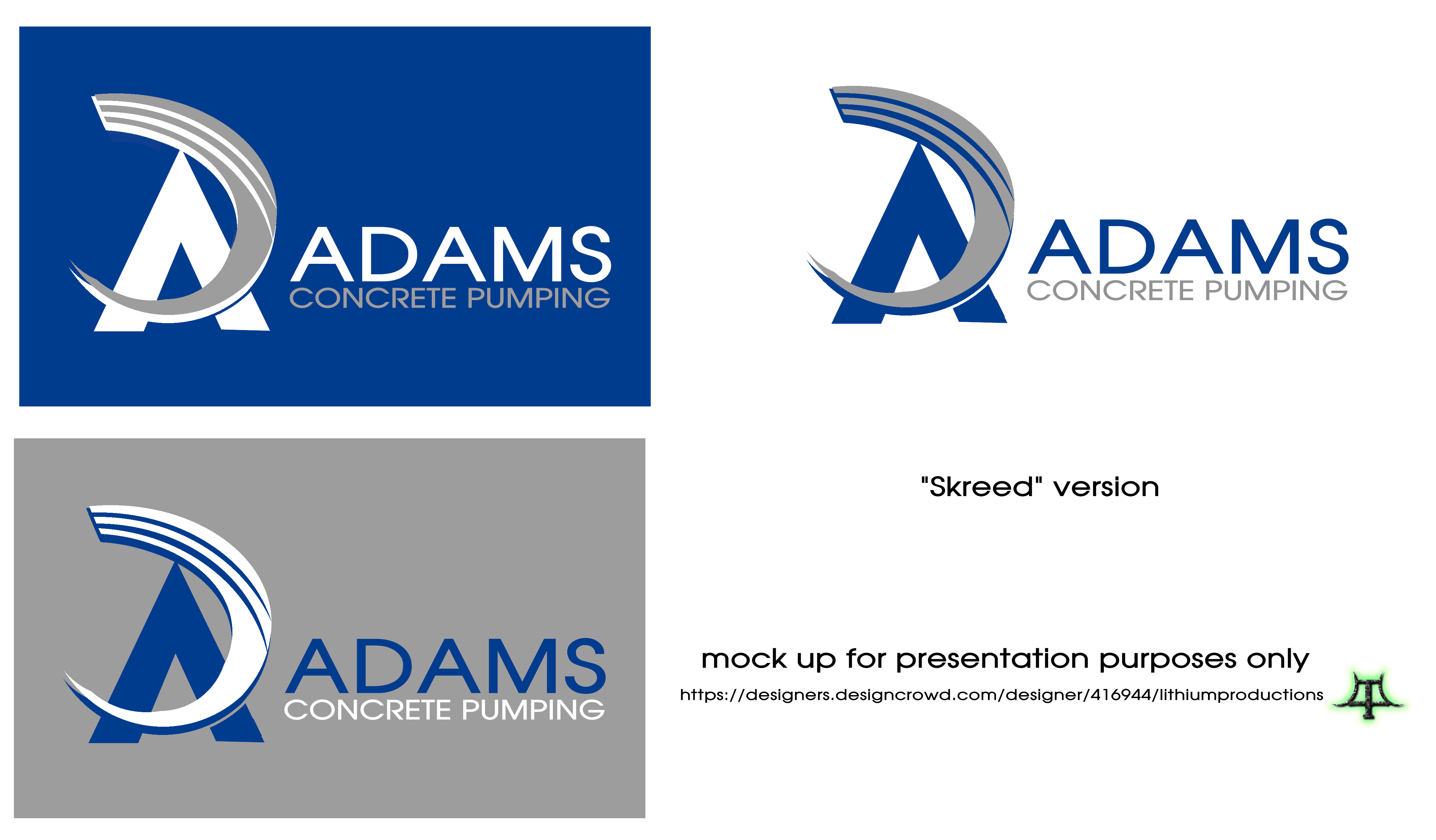 Logo-Design von LithiumProductions für Adams concrete pumping ltd  | Design #26339058