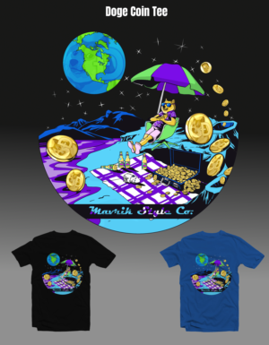 Doge Coin to the moon! Looking for a Doge coin/crypto themed design | Diseño de Camiseta por Tomi Ax