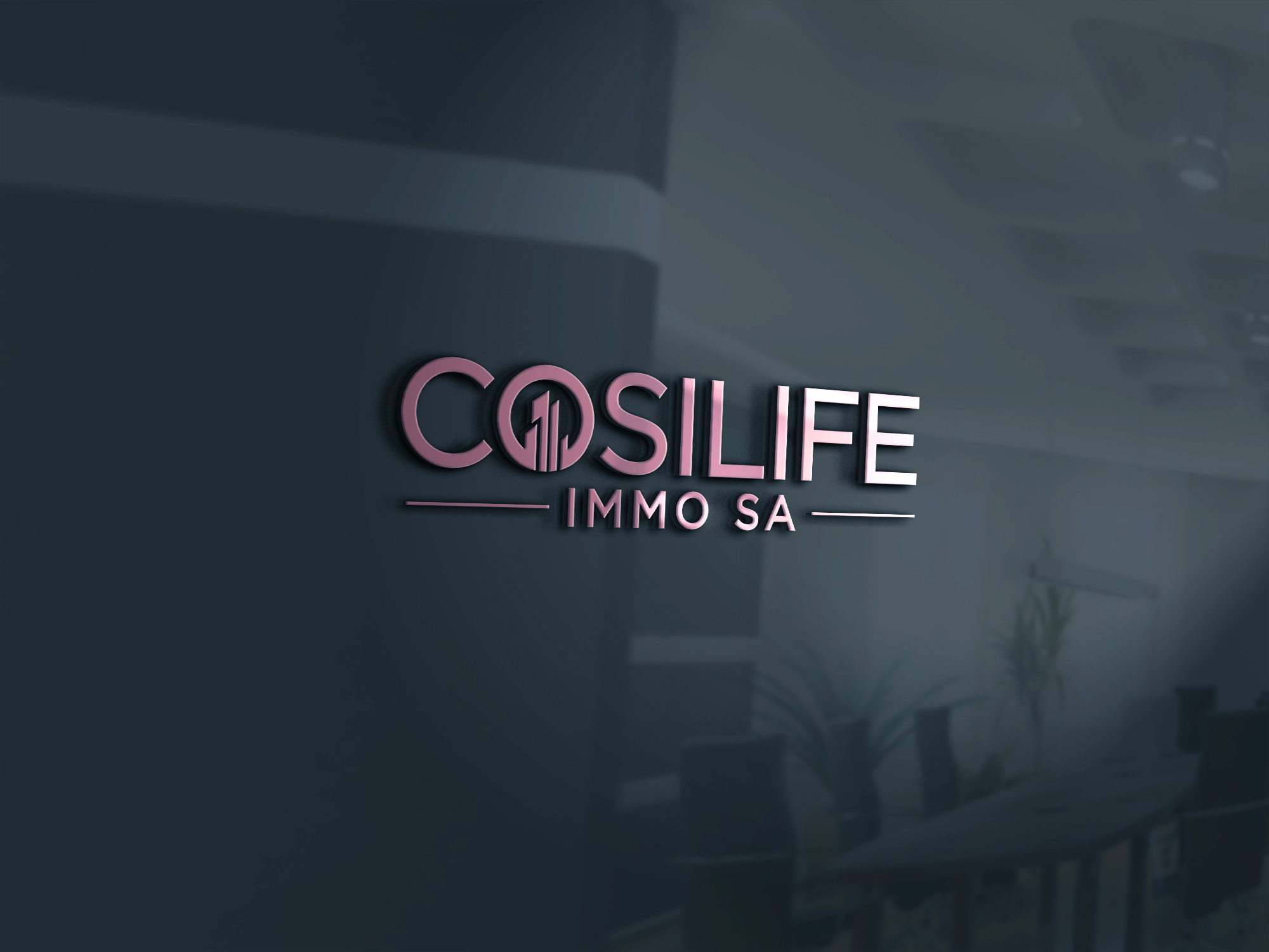 Diseño de Logo por FireflyArt para Cosilife Immo SA | Diseño #26335391
