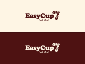 Easy Cup 7 ???? ?? (where number 7 is written by coffee beans symbols) | Logo Design by Atvento Graphics