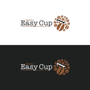 Easy Cup 7 ???? ?? (where number 7 is written by coffee beans symbols) | Logo Design by Iris 3