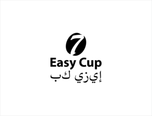 Easy Cup 7 ???? ?? (where number 7 is written by coffee beans symbols) | Logo Design by BNdesigner