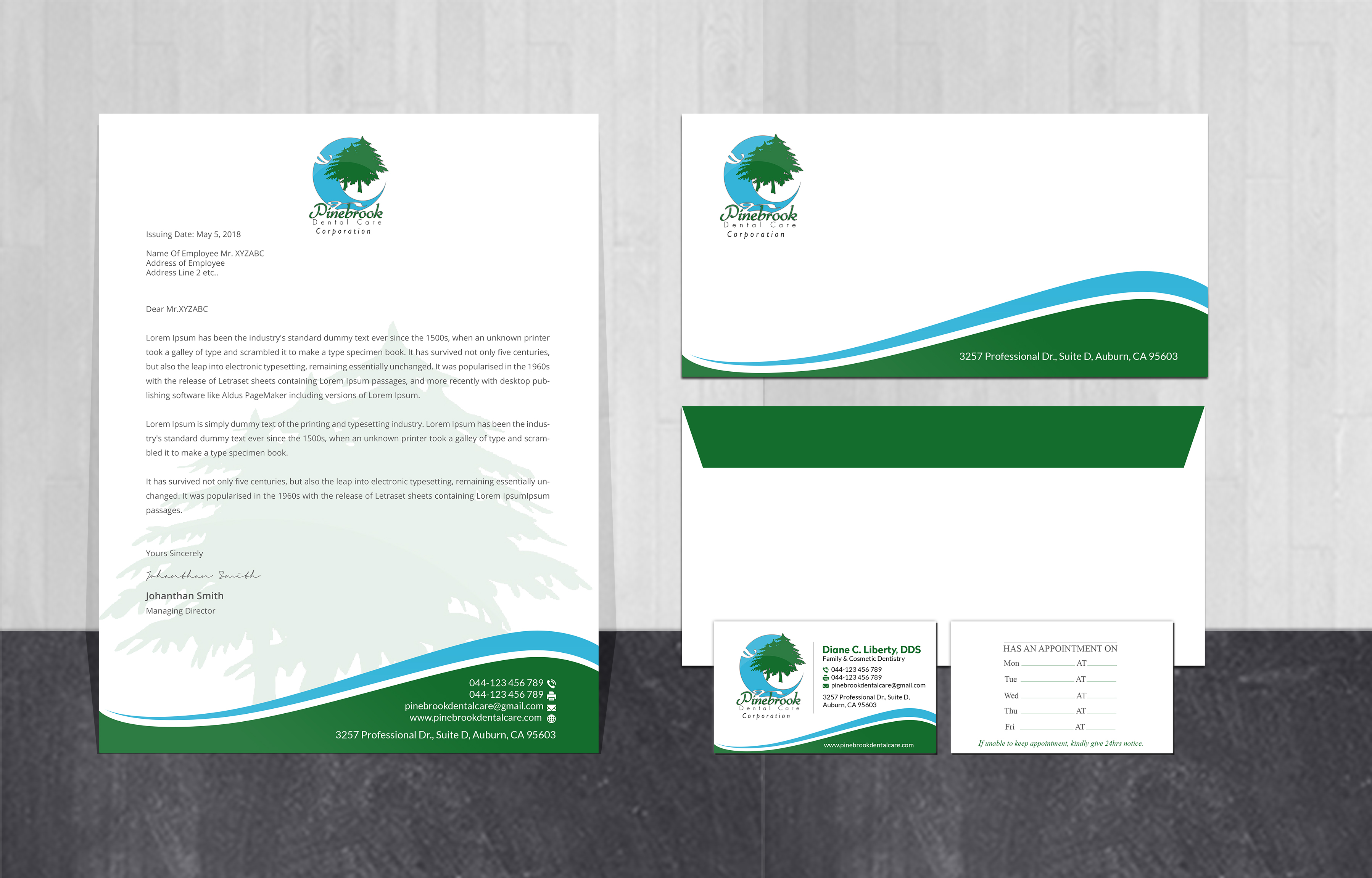 Stationery Design by Creations Box 2015 for Donald R Liberty, DDS, INC | Design #26349781