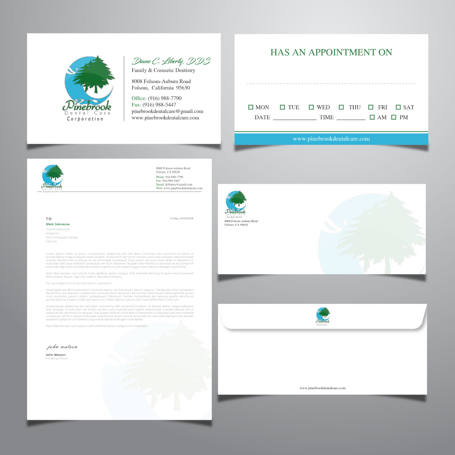 Stationery Design by LAXMI DESIGNHUB for Donald R Liberty, DDS, INC | Design #26340433