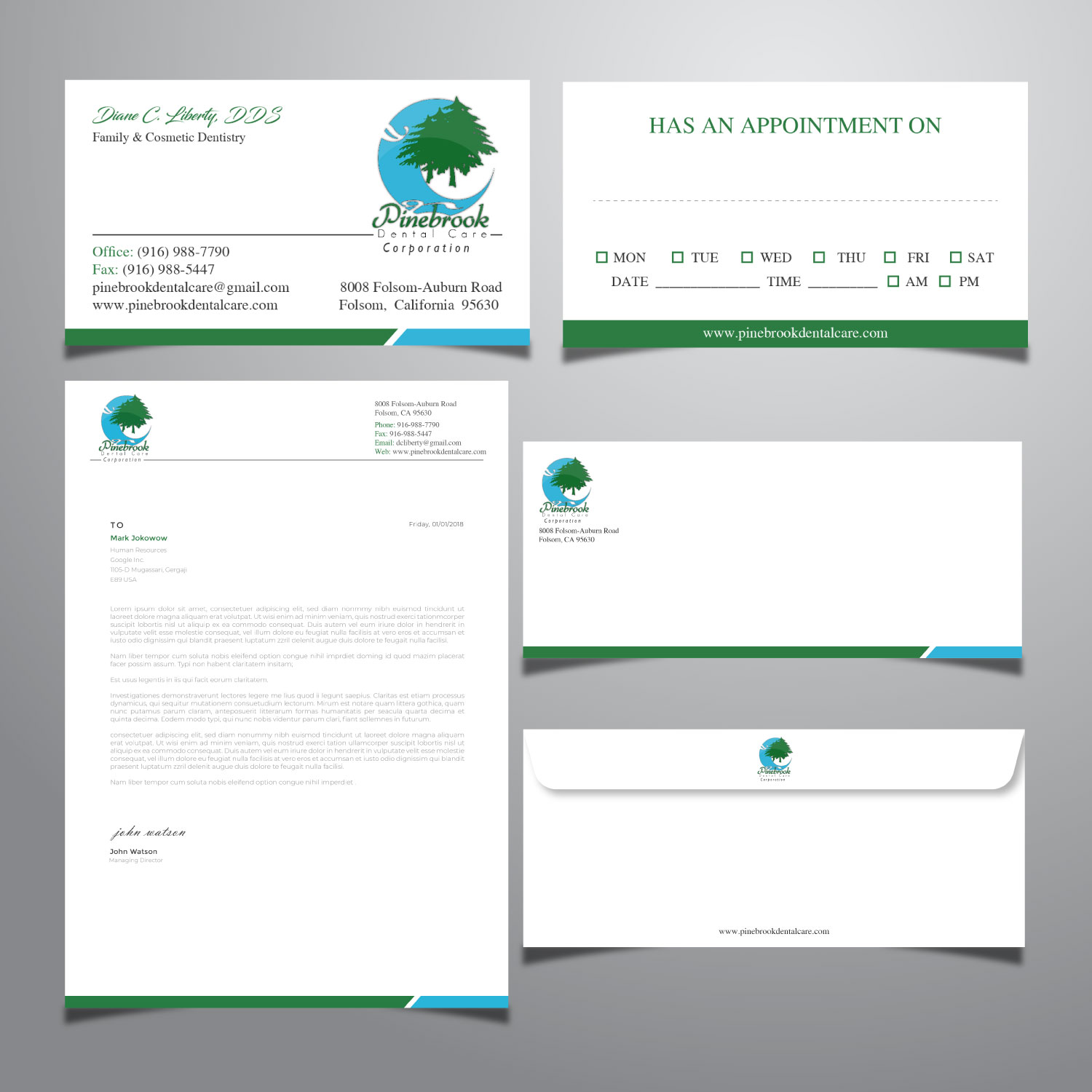 Stationery Design by LAXMI DESIGNHUB for Donald R Liberty, DDS, INC | Design #26340434