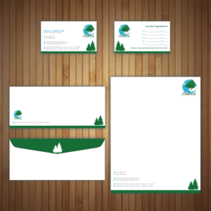 Stationary/business card/envelope design for Pinebrook Dentalcare | Design de Papeterie par Magic of Art