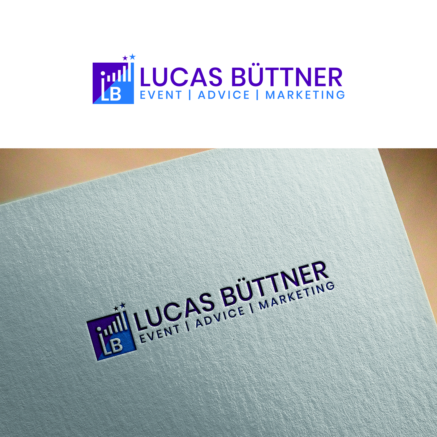 Logo Design by MG.graphics for Lucas Büttner - Event | Beratung | Marketing | Design #26336572