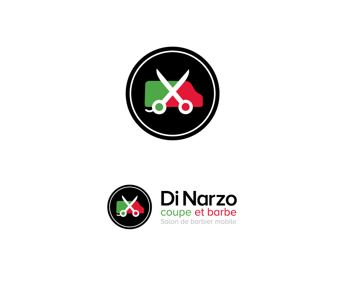 Logo Design by bluejet for Di Narzo, coupe et barbe | Design #26345475