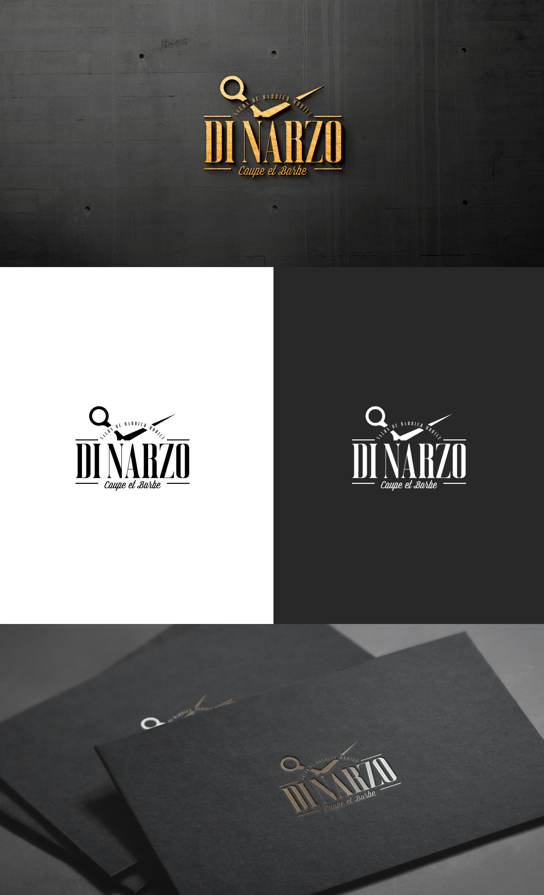 Logo Design by GLDesigns for Di Narzo, coupe et barbe | Design #26338312