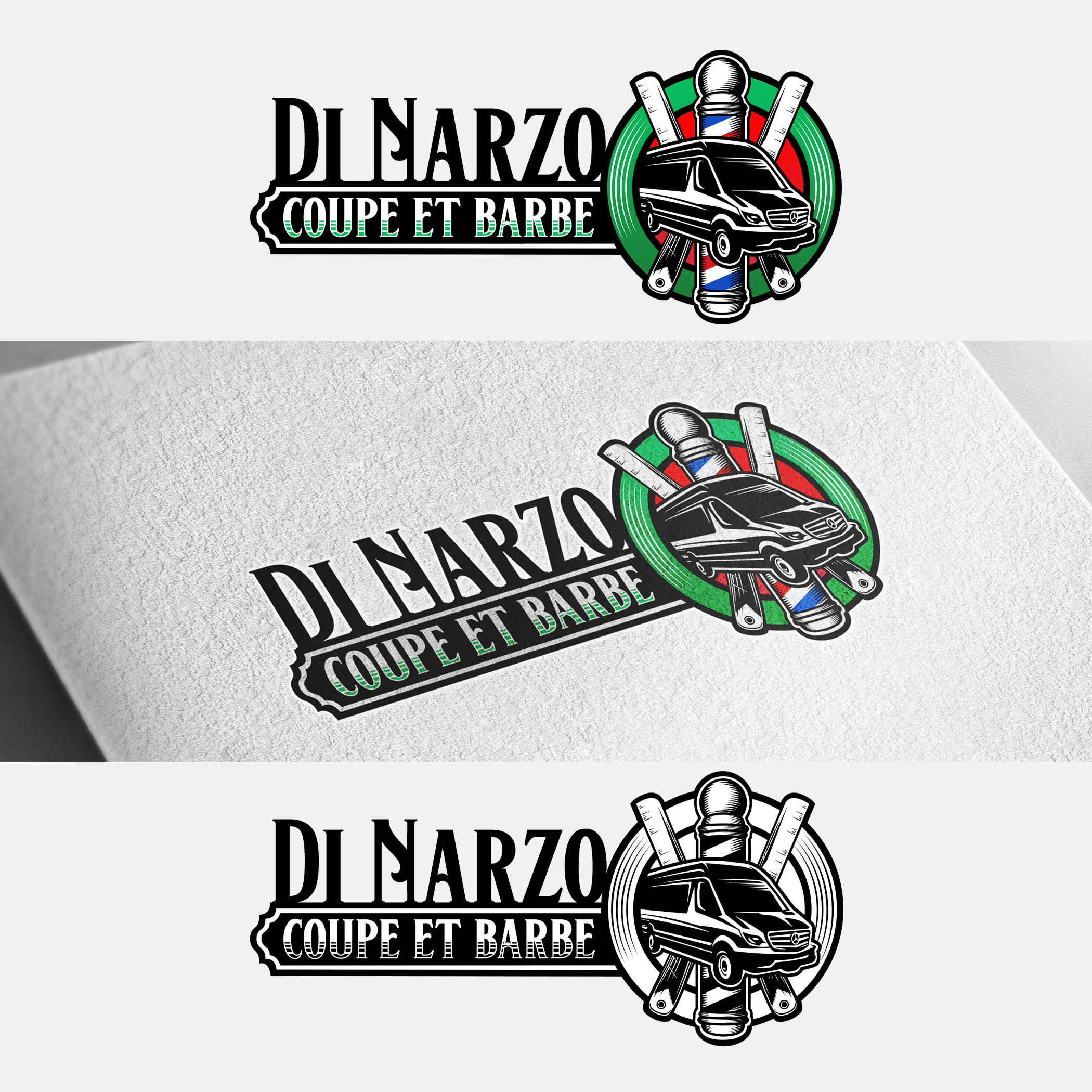 Logo Design by Art of Joy for Di Narzo, coupe et barbe | Design #26361584
