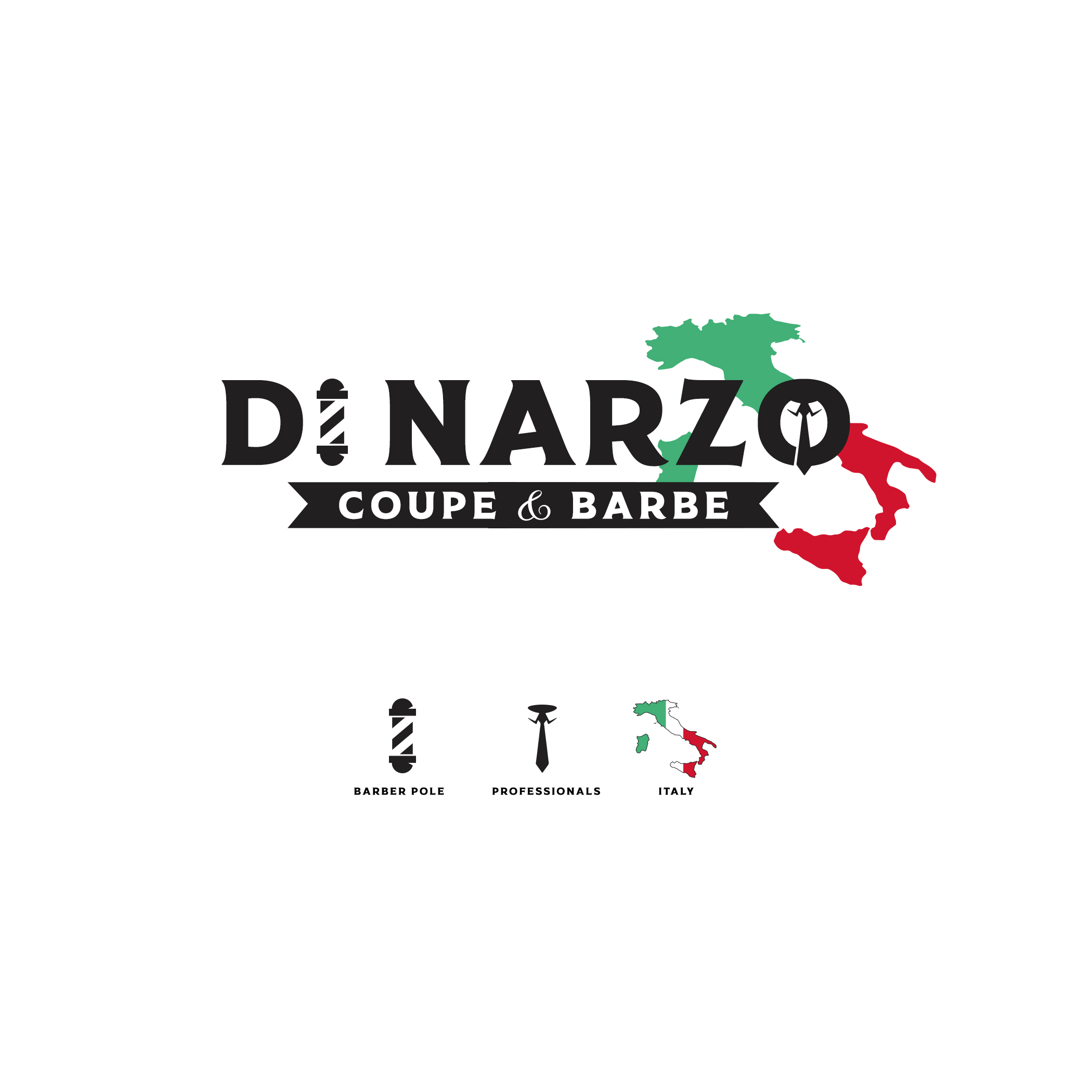 Logo Design by Art of Joy for Di Narzo, coupe et barbe | Design #26387409