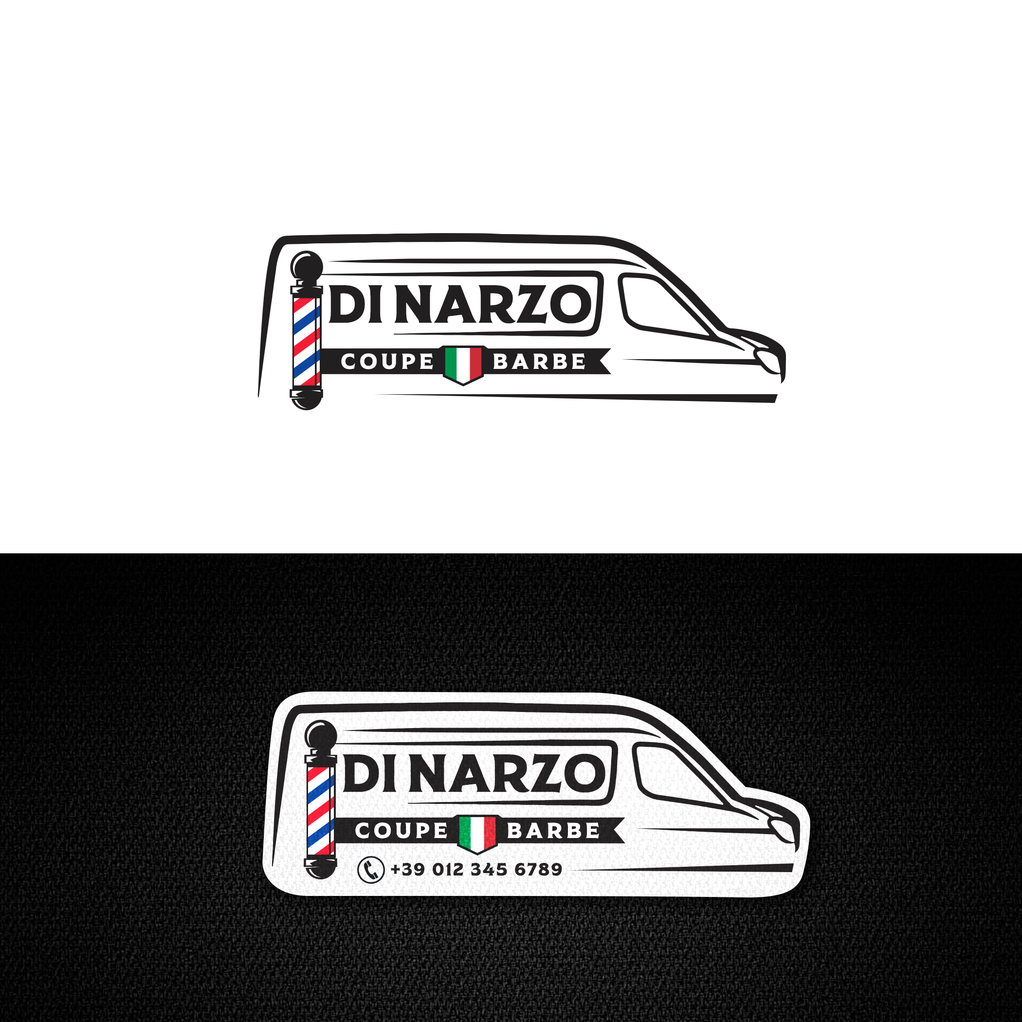 Logo-Design von Art of Joy für Di Narzo, coupe et barbe | Design #26391426