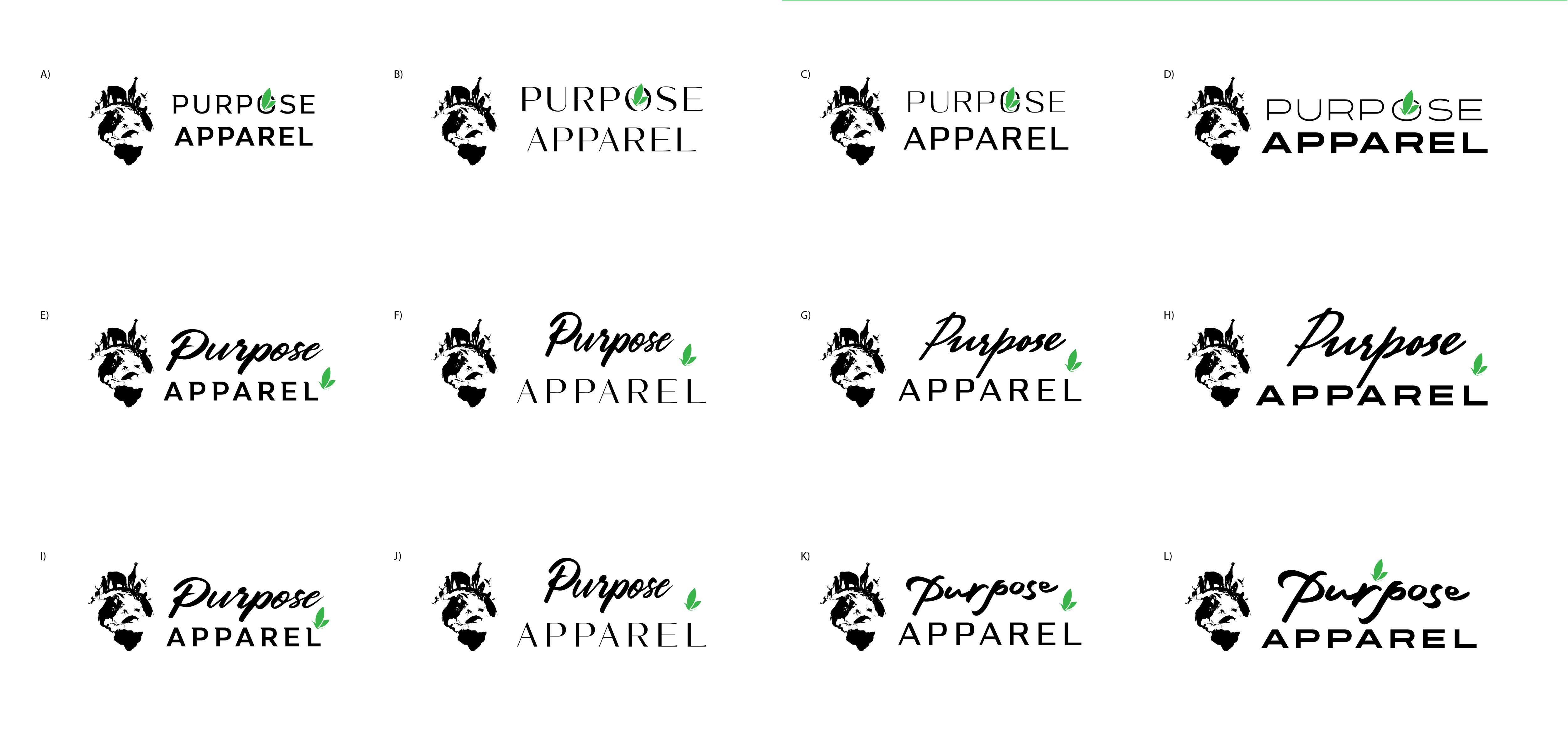 Diseño de Logo por senthilgraphicschennai78 para Purpose Apparel | Diseño #26357036