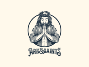 Arc&Saints Clothing Praying  Jesus Tee | Diseño de Camiseta por mithunpopey