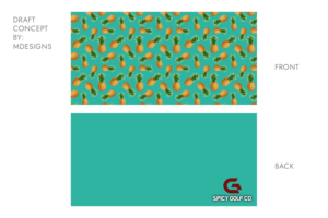 Tropical, Pineapple themed golf towel | Diseño Gráfico por MDesigns ™