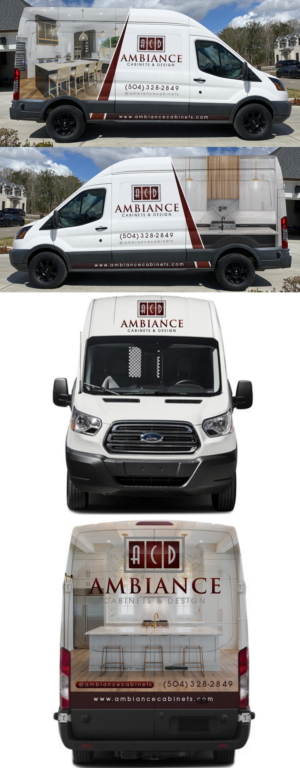 Kitchen Cabinet Company Van Wrap / Partial Wrap with Spot Graphics | Car Wrap Design by Adi Saos