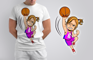 Girls Basketball Tshirt | T-shirt Design by Malik 11