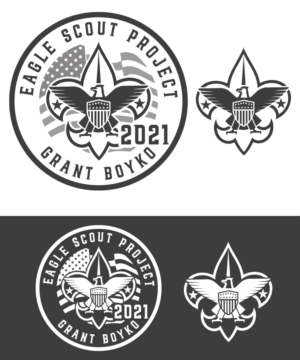 Eagle Scout Project (top of logo, instead of "Live Scouting's Adventure") Grant Boyko (bottom of logo, instead of "National Jamboree") Year on Logo 2021 (instead of 2017) | Logo Design by StudioD™