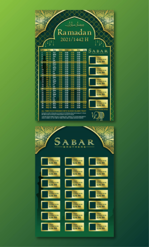 ramadan product promo calendar 2021 | Graphic Design by Aistikart