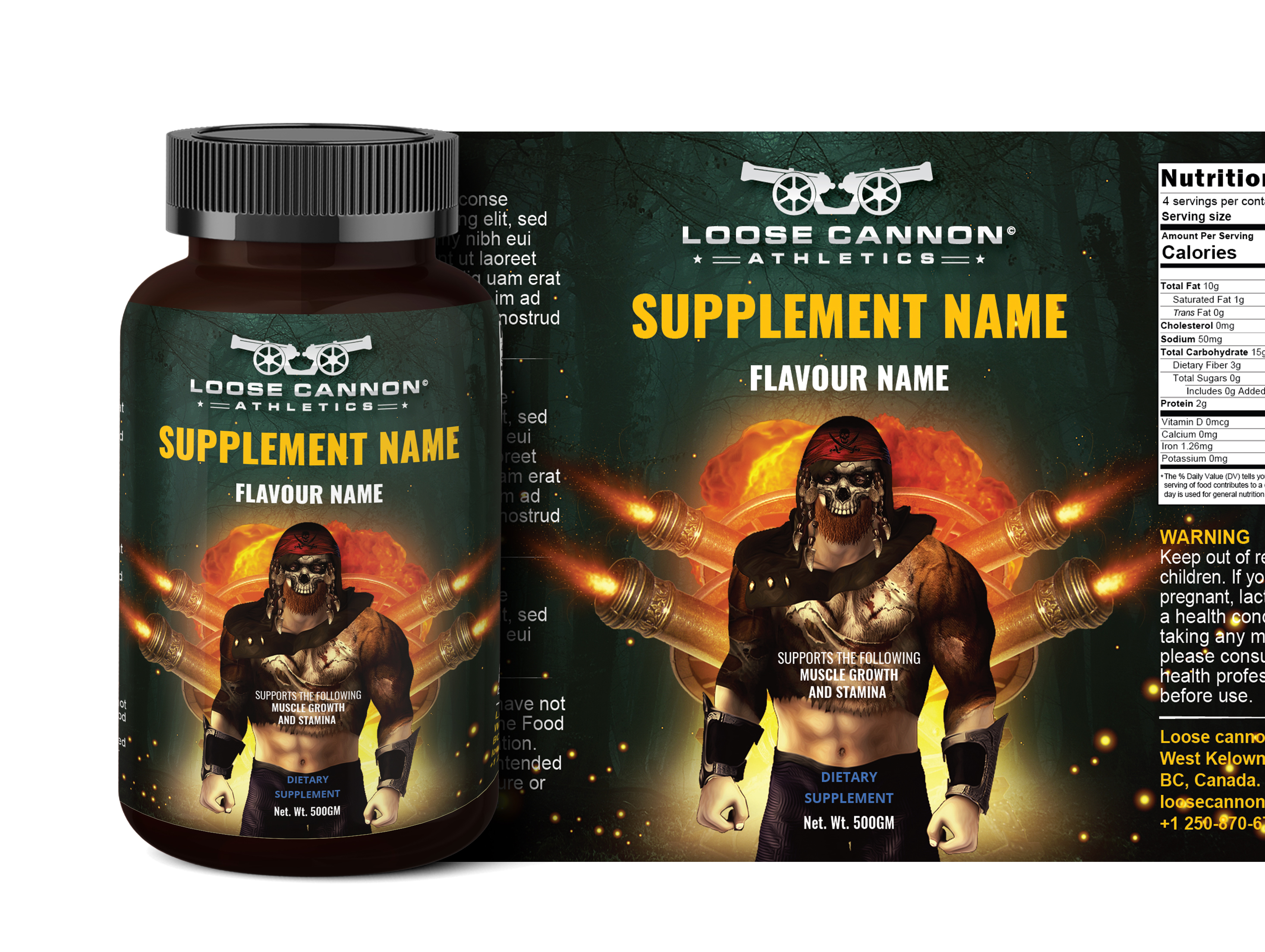 Label Design by Navisol Creatives for Loose cannon athletics  | Design #26392622