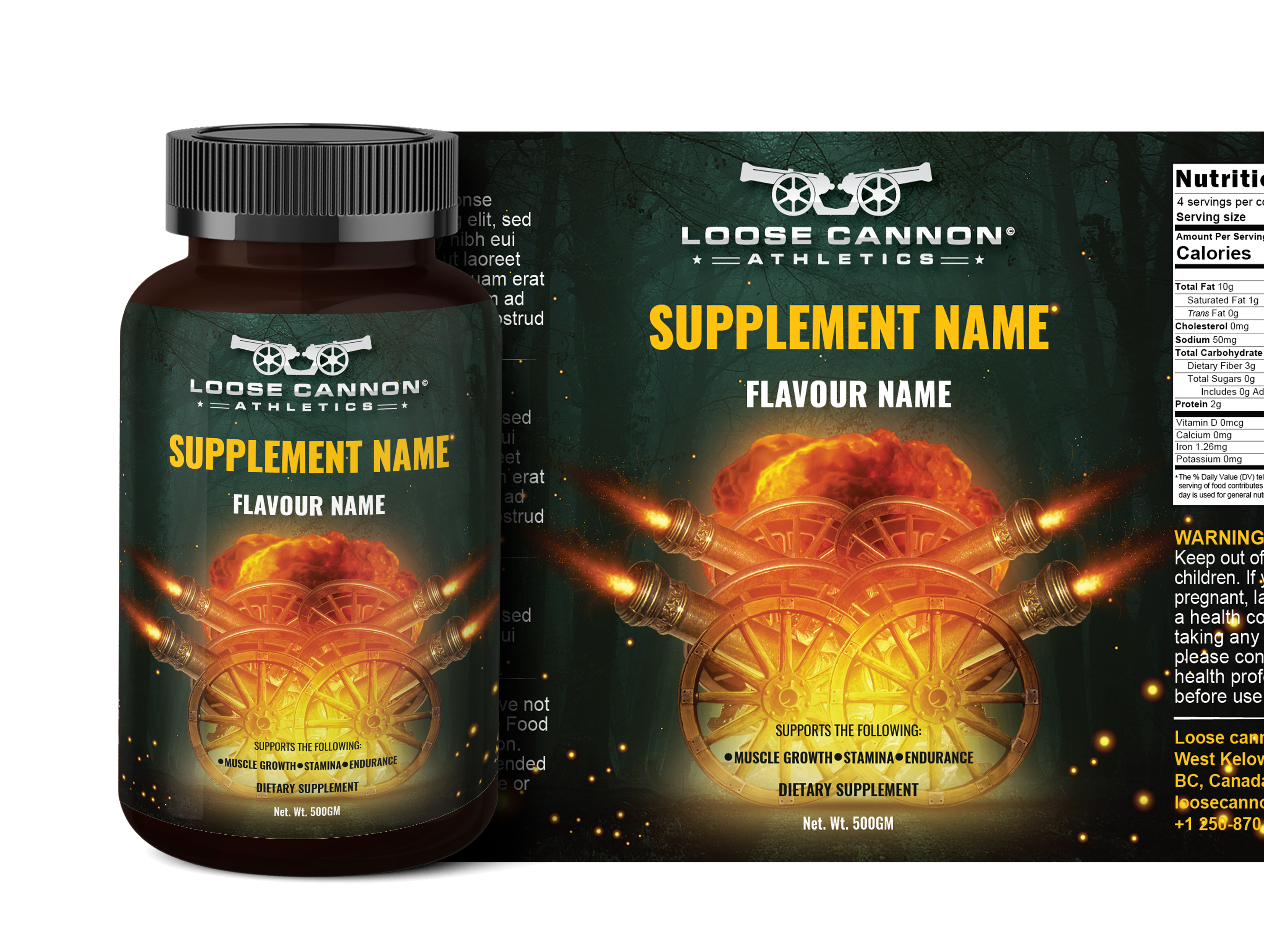 Label Design by Navisol Creatives for Loose cannon athletics  | Design #26395800