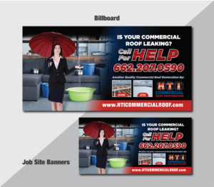 Billboard Design by Deziners Zone for HTI Commercial Roof Restoration.com | Design: #26360076