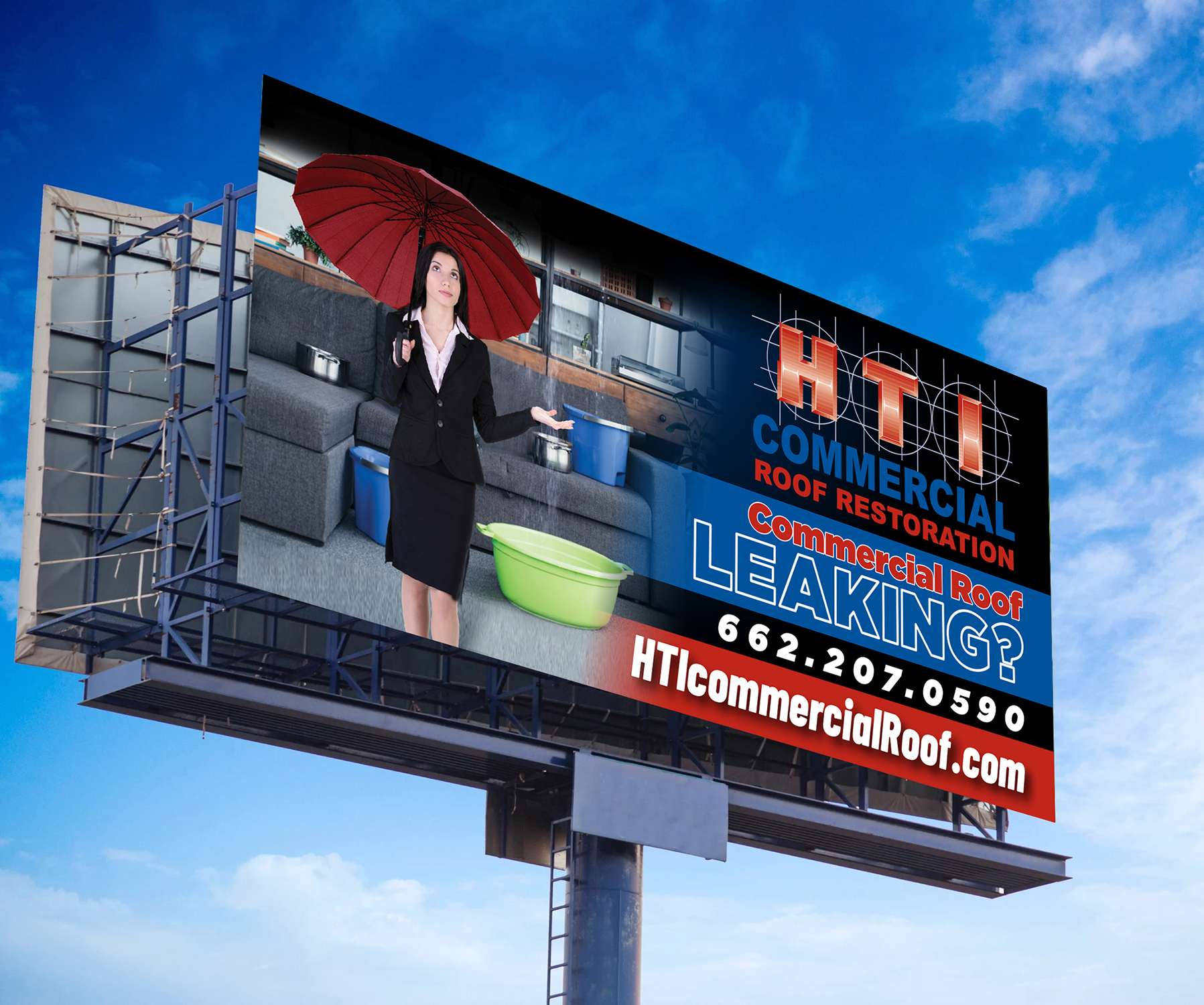 Diseño de Cartelera por Deziners Zone para HTI Commercial Roof Restoration.com | Diseño #26365224