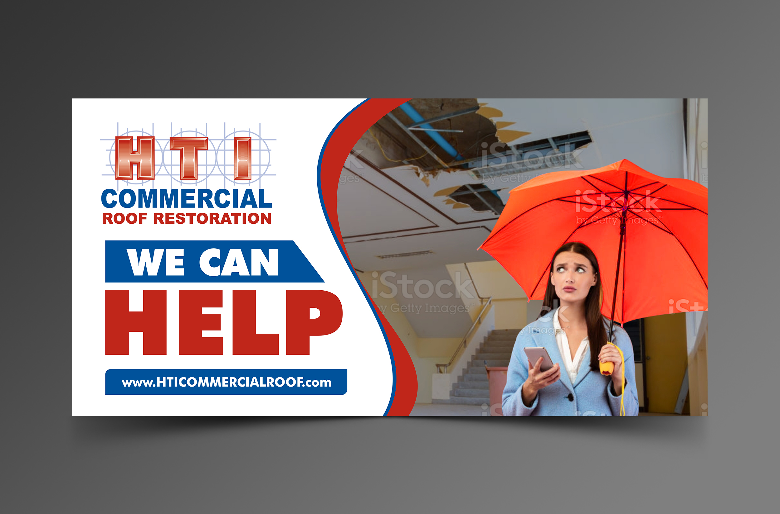 Diseño de Cartelera por ecorokerz para HTI Commercial Roof Restoration.com | Diseño #26359704
