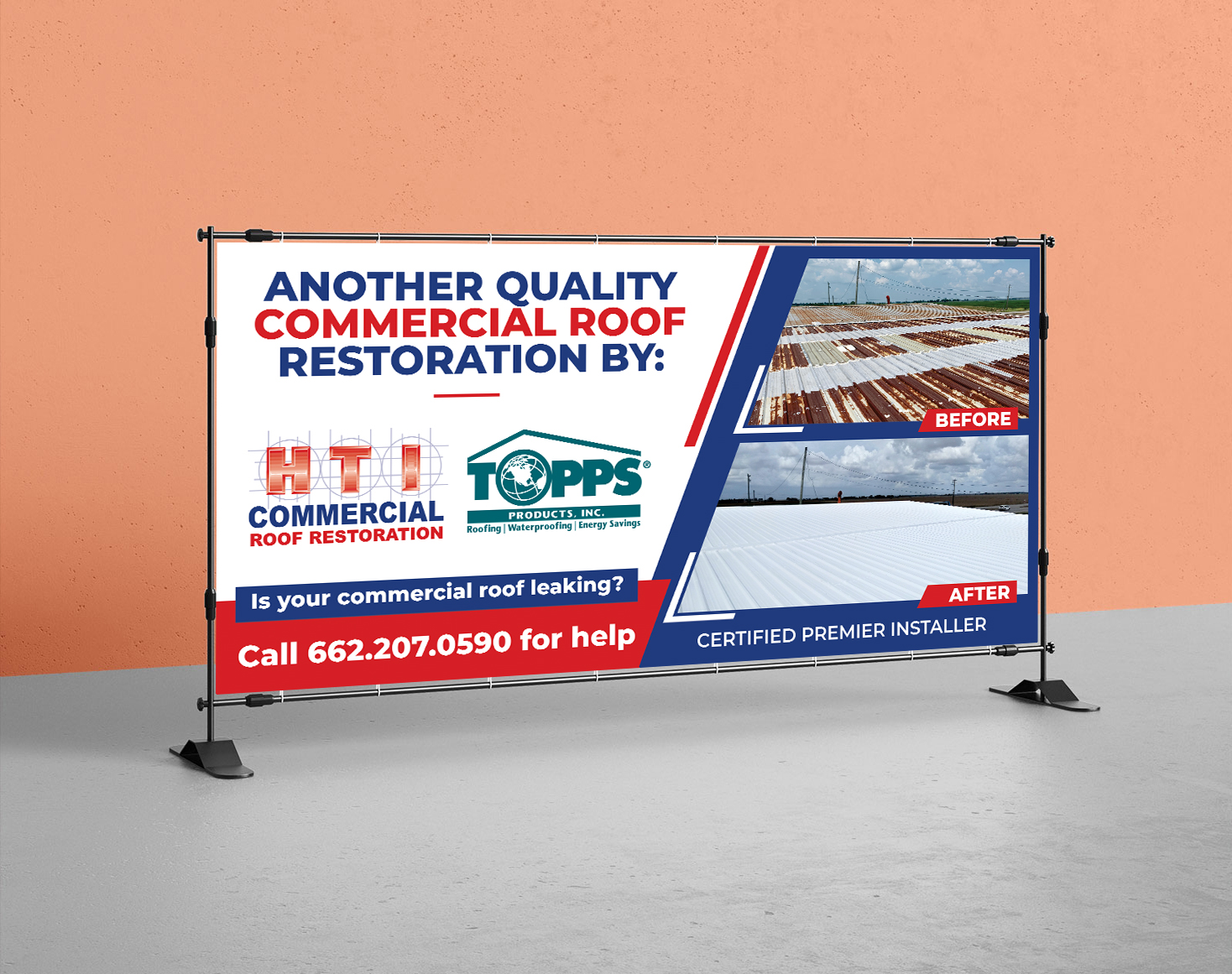 Billboard Design by Aurora:) for HTI Commercial Roof Restoration.com | Design #26392798